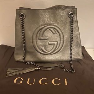 Silver platinum Soho Gucci shoulder bag crossbody